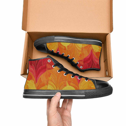 MEN'S Rainbow Pride Flag High Top Canvas Vivid Shoes
