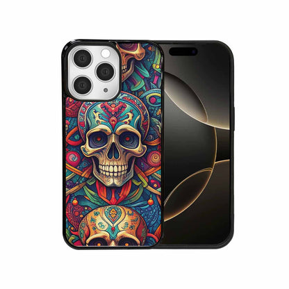 iPhone 15 Pro Max Case — Sacred Geometry Lots Of Skulls Seamless, Custom Printed Phone Case