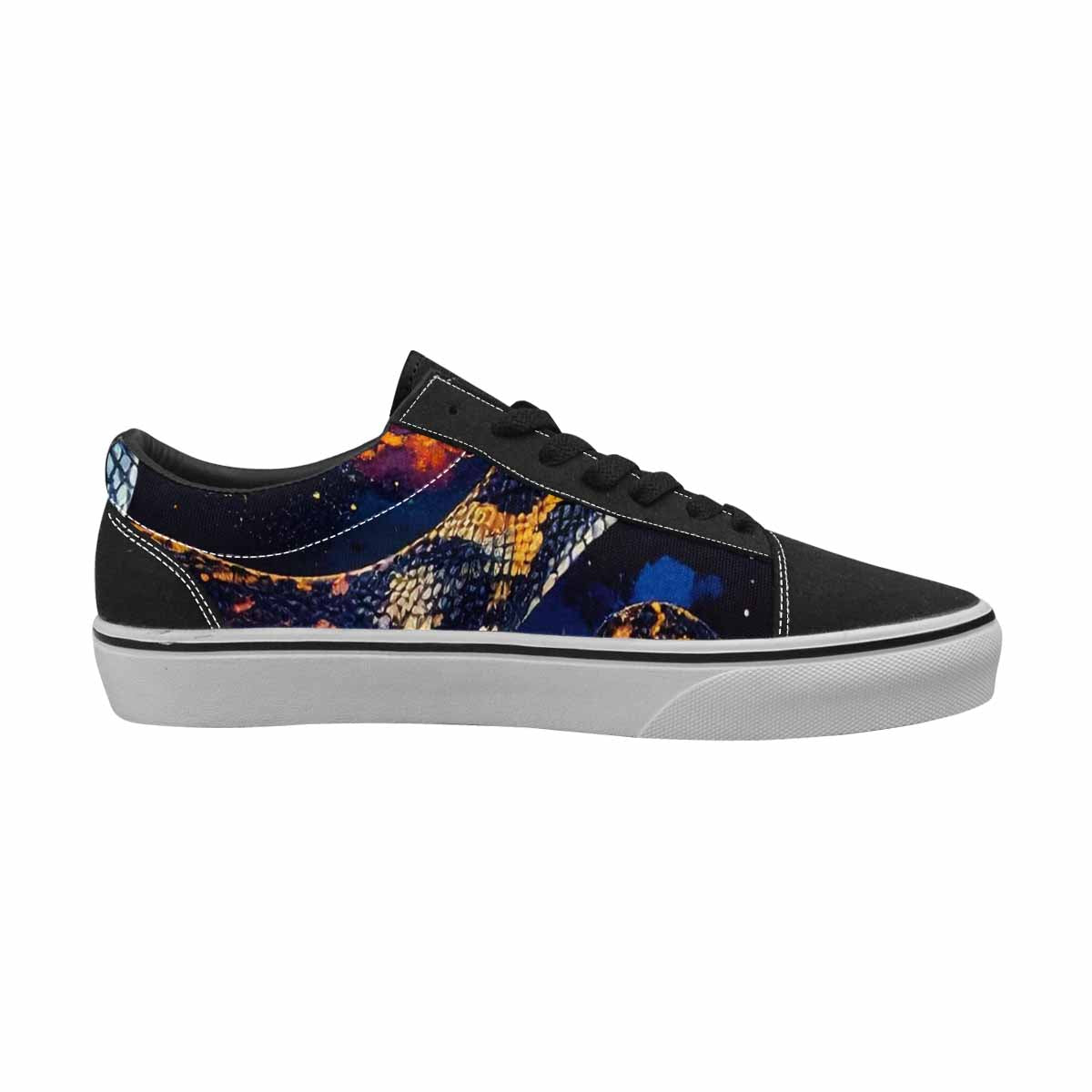 WOMEN'S Galaxy Snake Print Canvas Lace-Up Grunge Sneakers