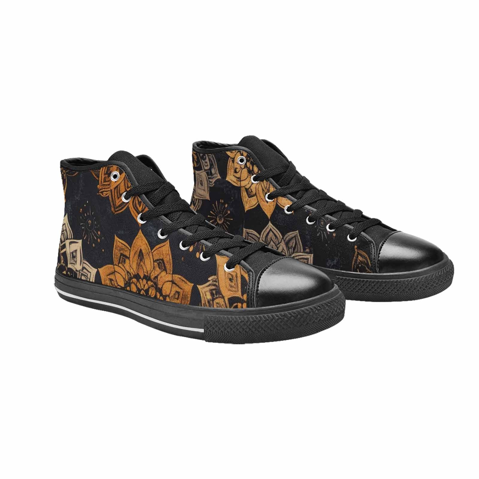 WOMEN'S Mandala High Top Canvas Wallpaper Art Shoes