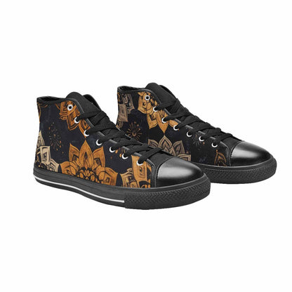 WOMEN'S Mandala High Top Canvas Wallpaper Art Shoes