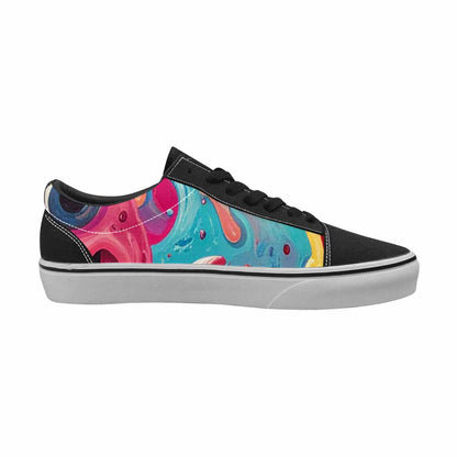 MEN'S Melting Icecream Monster Cherry Canvas Lace-Up Grunge Custom Shoes
