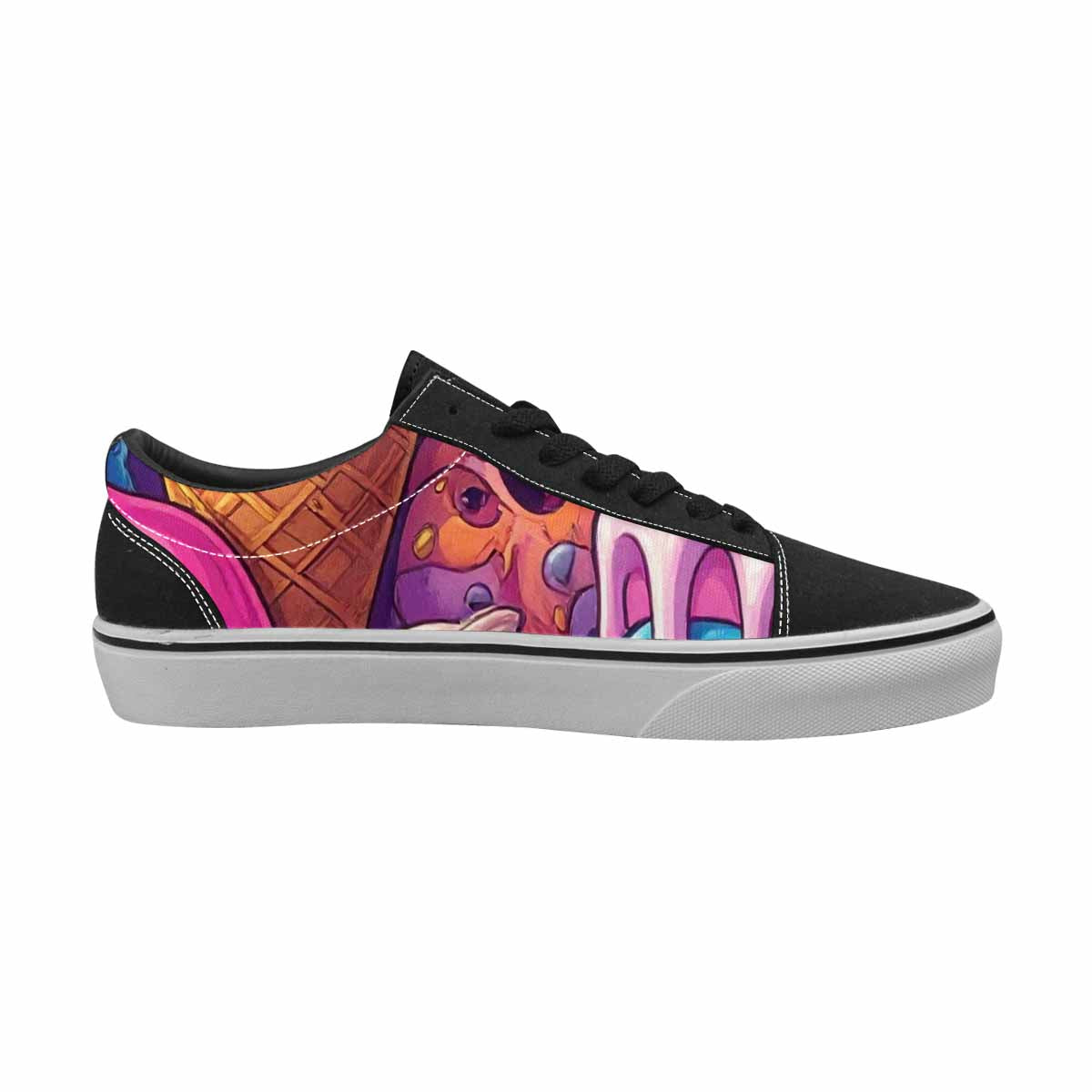 WOMEN'S Ice Cream Monsters  Lace-Up Canvas Aesthetic Custom Shoes