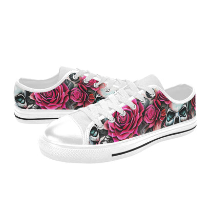 MEN'S Skulls Roses Deluxe 2 Canvas Dark Academia Custom Sneakers