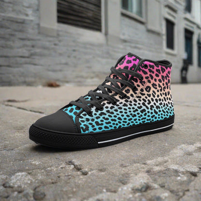 Peacock Red Gold Vivid Bold Art - Freaky Shoes | Custom Art Sneakers