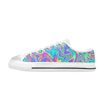 MEN'S Holographic Tribal Blaze 4 Low Top Canvas Surreal Custom Sneakers