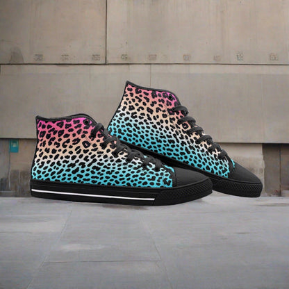 Butterfly Rainbow Vivid Multicolor Custom Bold Art - Freaky Shoes | Custom Art Sneakers