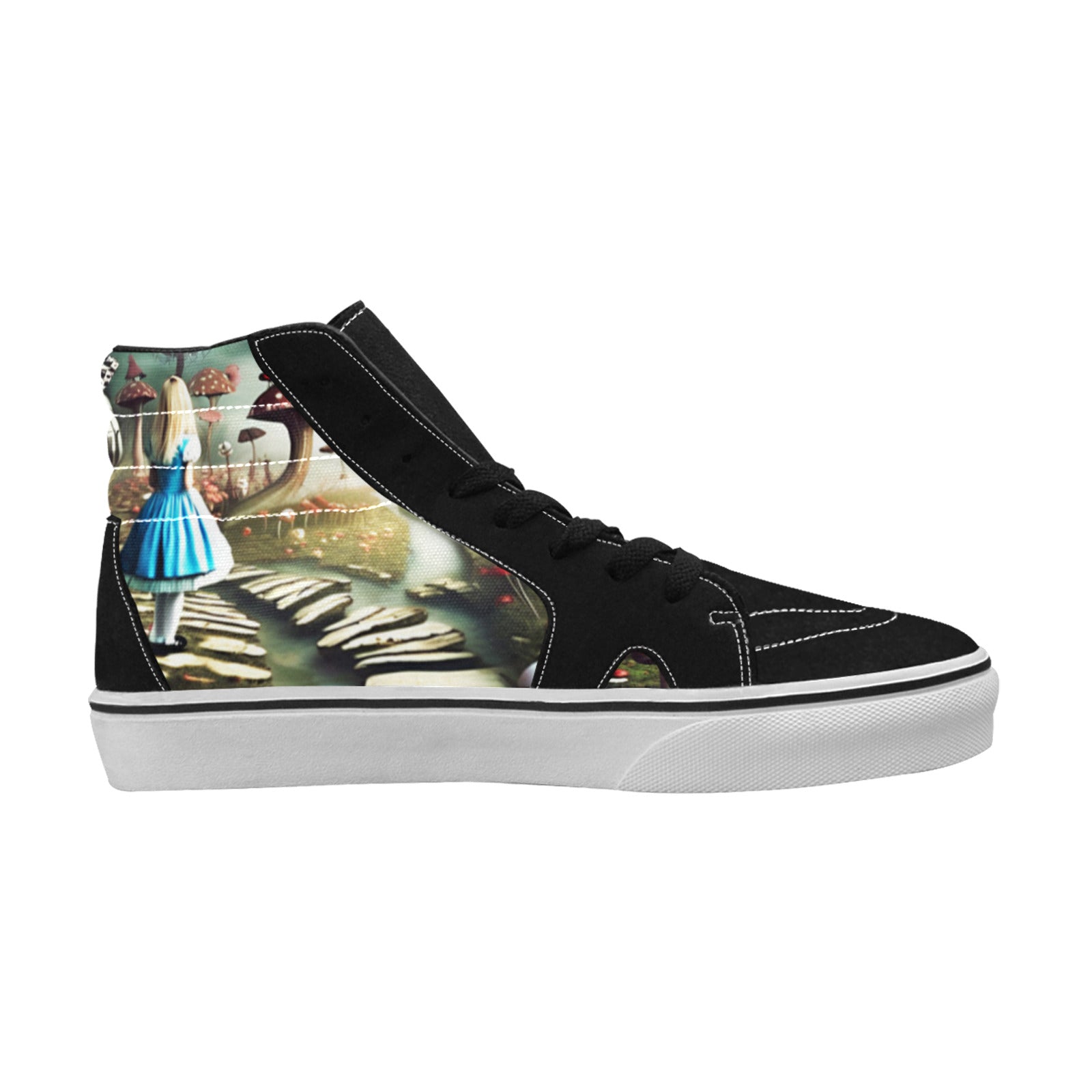 MEN'S Trippy Acid Art Creepy High Top Skateboarding Vibrant Chaos Custom Shoes