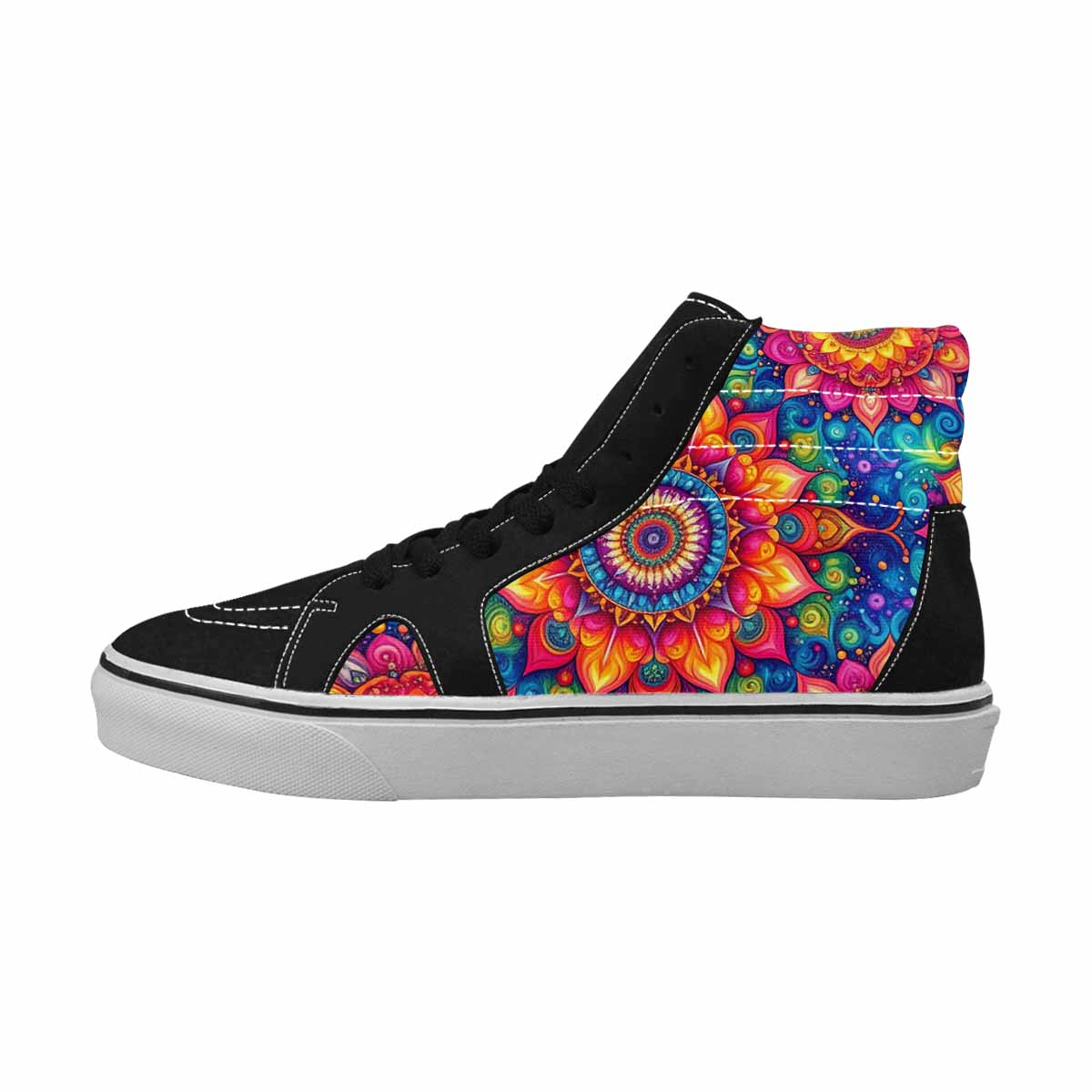 WOMEN'S Tie Dye Mandala High Top Canvas Y2K Custom Shoes