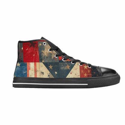 MEN'S American Flag Stars High Top Canvas Surreal Sneakers