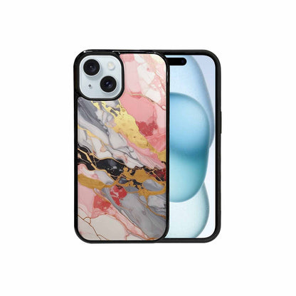 iPhone 15 Case — Marble Vein Marble Veins Pattern Hundreds, Custom Designed Case Cover