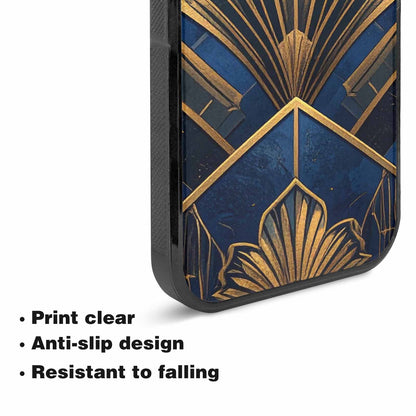 iPhone 15 Case — Art Deco Illustration Pattern, Custom Art Phone Cover
