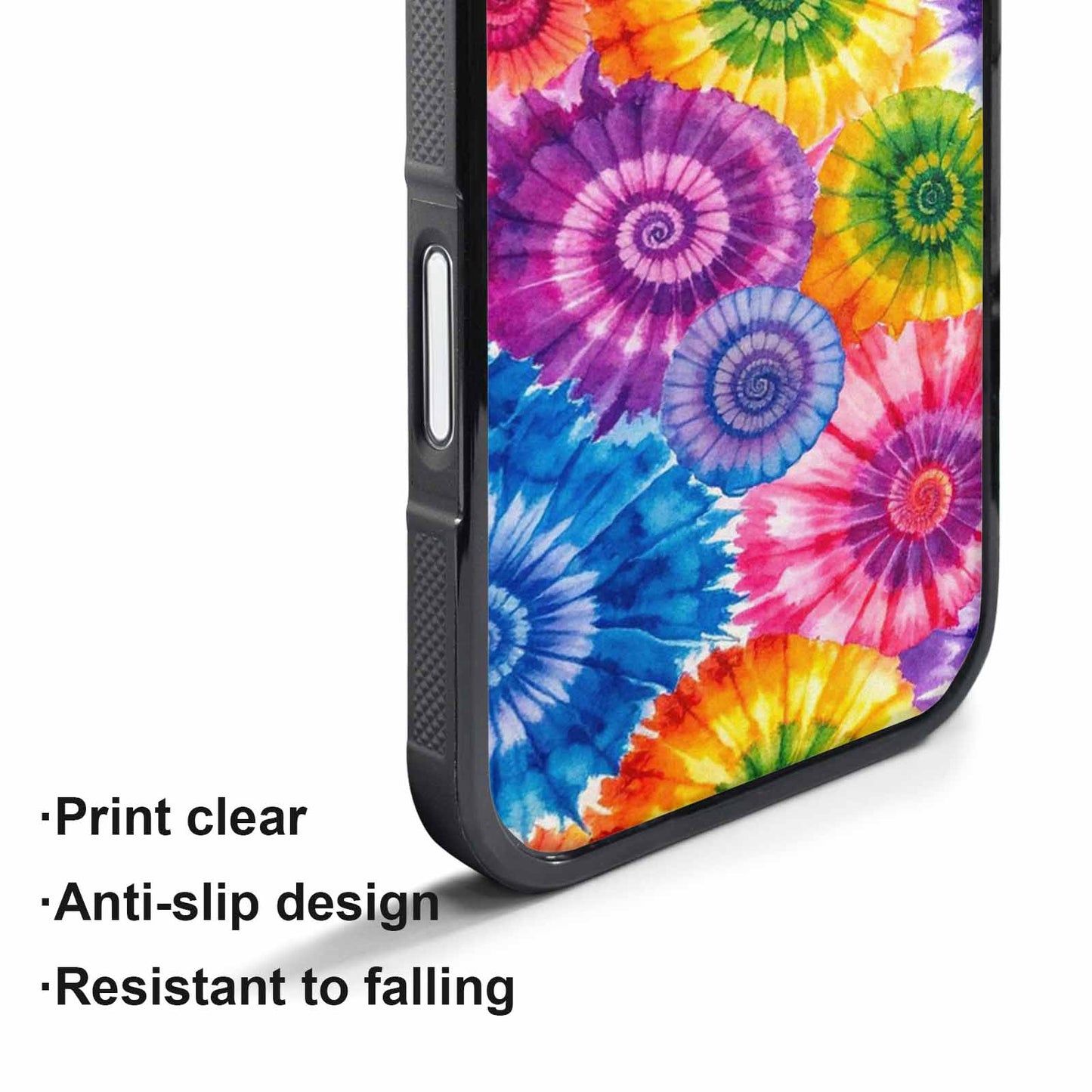 iPhone 17 Pro Case — Small Tie Dye Swirl Pattern Tie, Custom Printed Phone Case