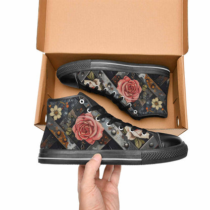 WOMEN'S Barbed Wire Chain High Top Canvas Y2K Sneakers