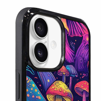 iPhone 17 Case — Mushroom Psychedelic Art Seamless Original Art, Customized Protective Case