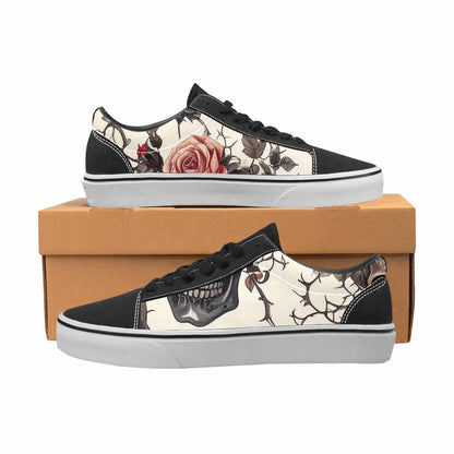 WOMEN'S Skulls - Roses Canvas Lace-Up Dreamcore Sneakers