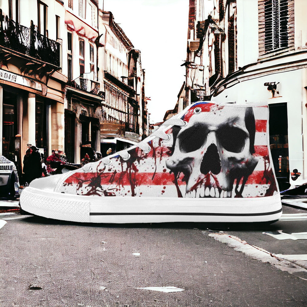 Patriotic Splatter Art Men - Freaky Shoes®
