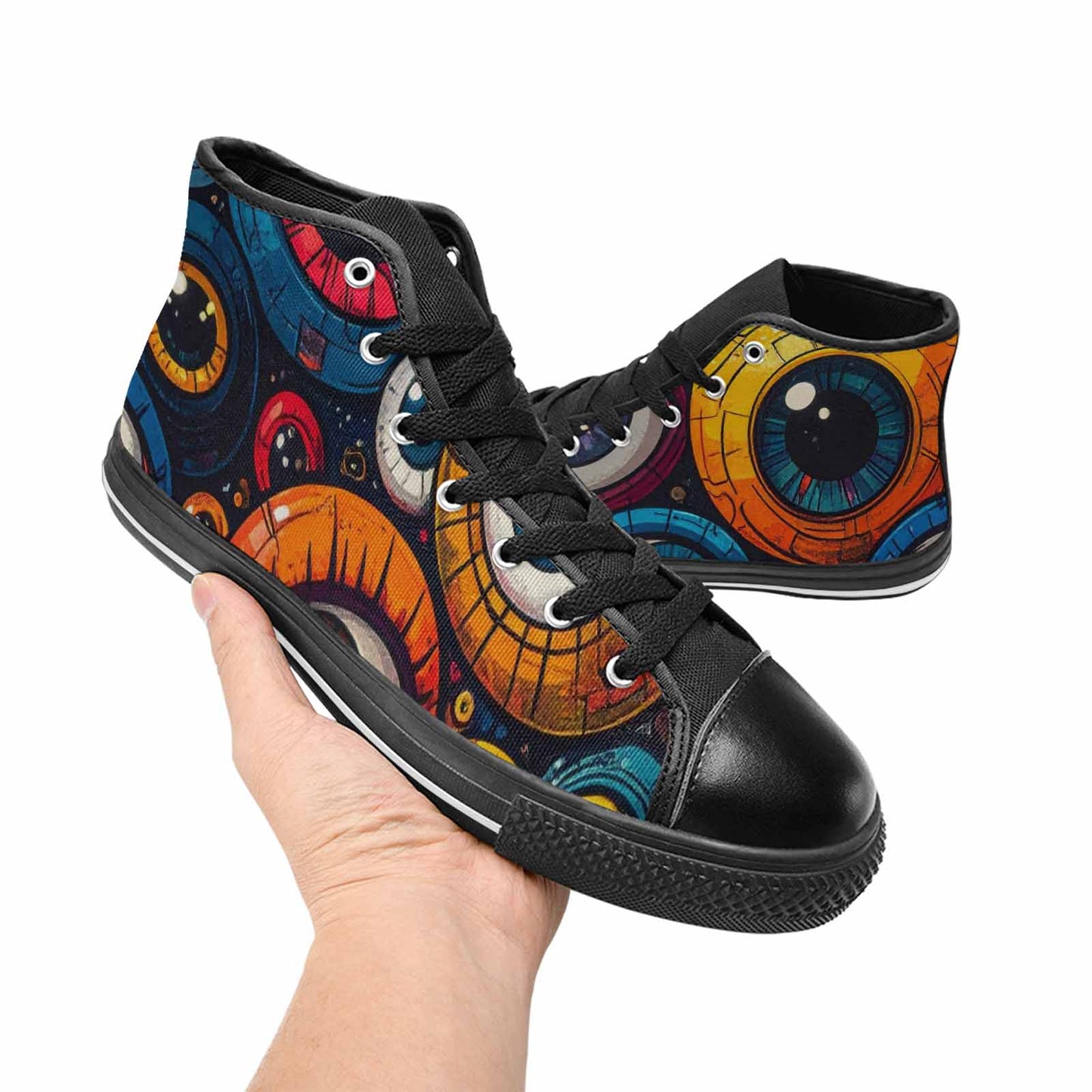 WOMEN'S Cartoon Eyeballs High Top Canvas Dreamcore Custom Shoes