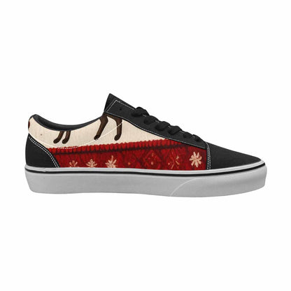 WOMEN'S Christmas Holly Snowflake Canvas Lace-Up Neon Fantasy Shoes
