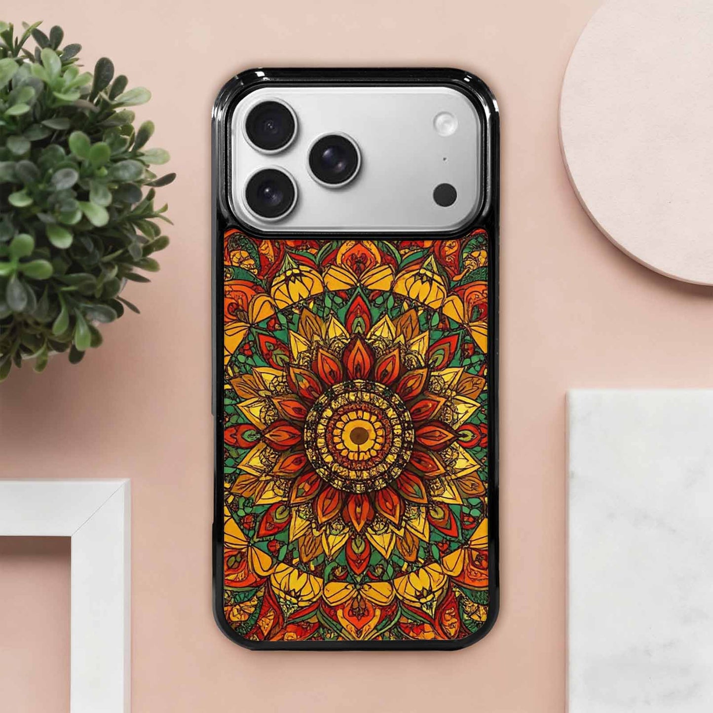 iPhone 17 Pro Max Case — Mandala Lions Original Art, Custom Made Phone Cover