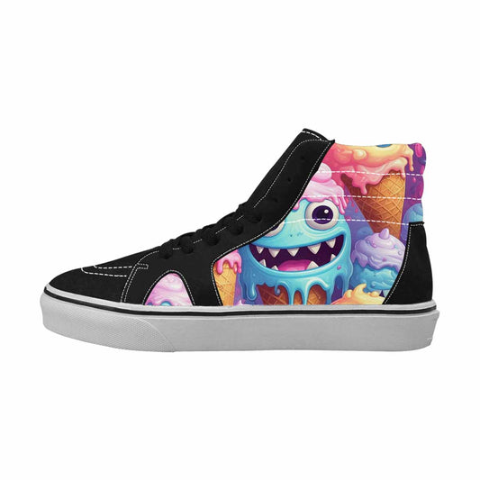 WOMEN'S Melting Icecream Cone Monster High Top Canvas Dark Academia Sneakers