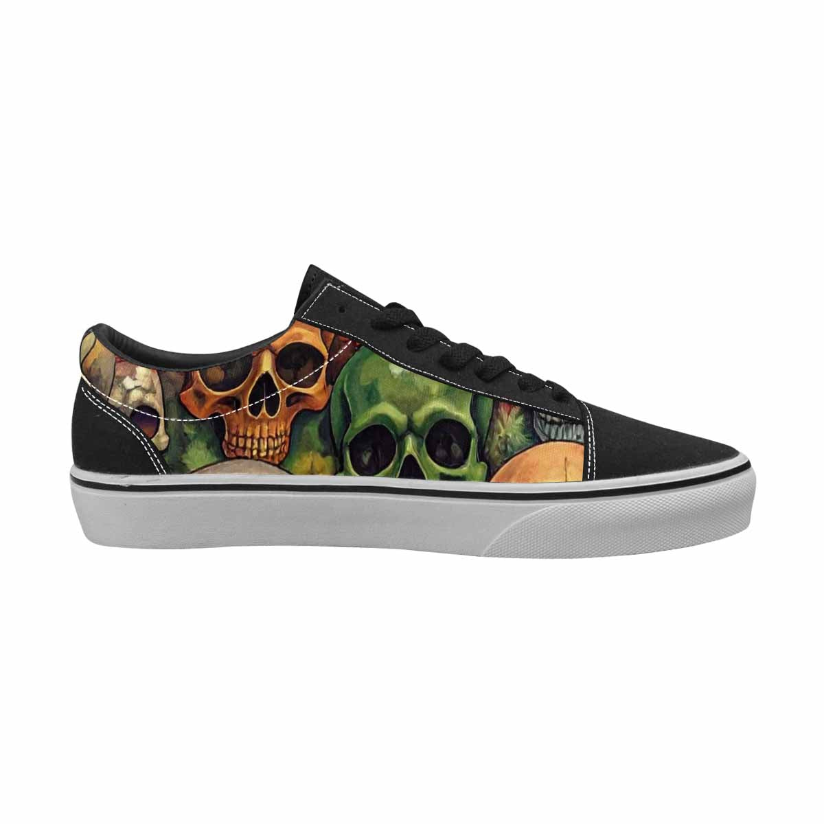 WOMEN'S Skulls Lace-Up Canvas Aesthetic Custom Shoes