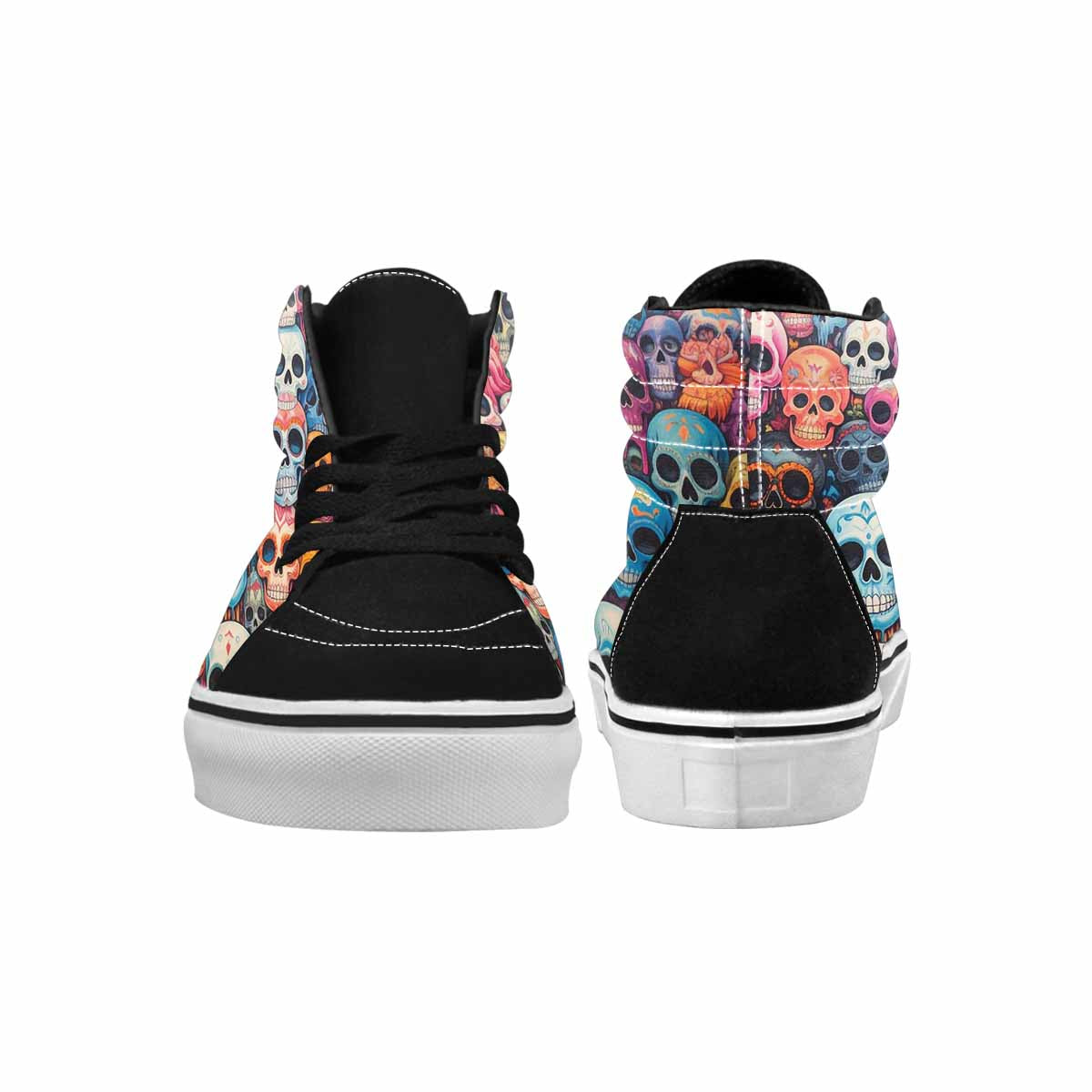 MEN'S Skulls (general) Skulls High Top Canvas Wallpaper Art Sneakers