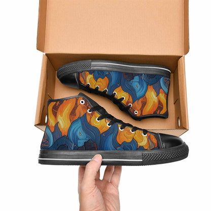 MEN'S Fire Flame High Top Canvas Y2K Shoes