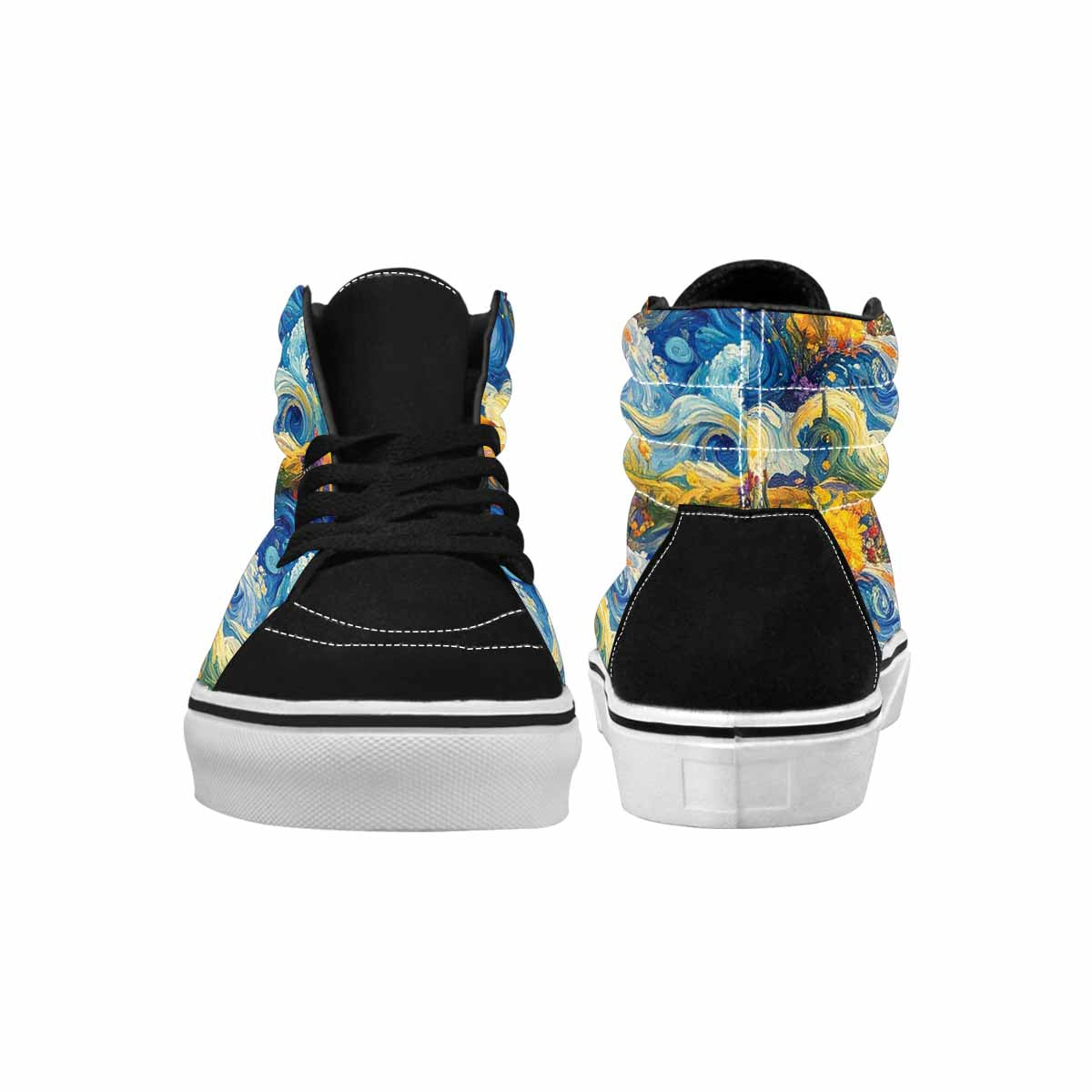 WOMEN'S Blend All Versions High Top Canvas Wallpaper Art Shoes