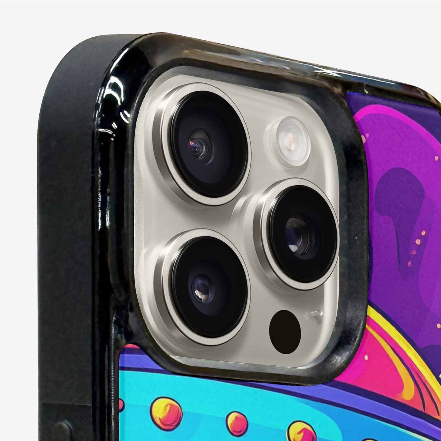 iPhone 16 Pro Case — Alien Ufo Cartoon Art Pattern Groovy, Custom Designed Case Cover