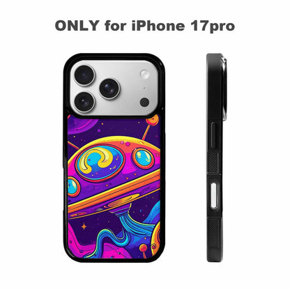 iPhone 17 Pro Case — Alien Ufo Cartoon Art Pattern Alien, Custom Printed Phone Case