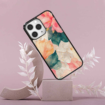 iPhone 15 Pro Max Case — Marble Floral, Custom Art Phone Cover