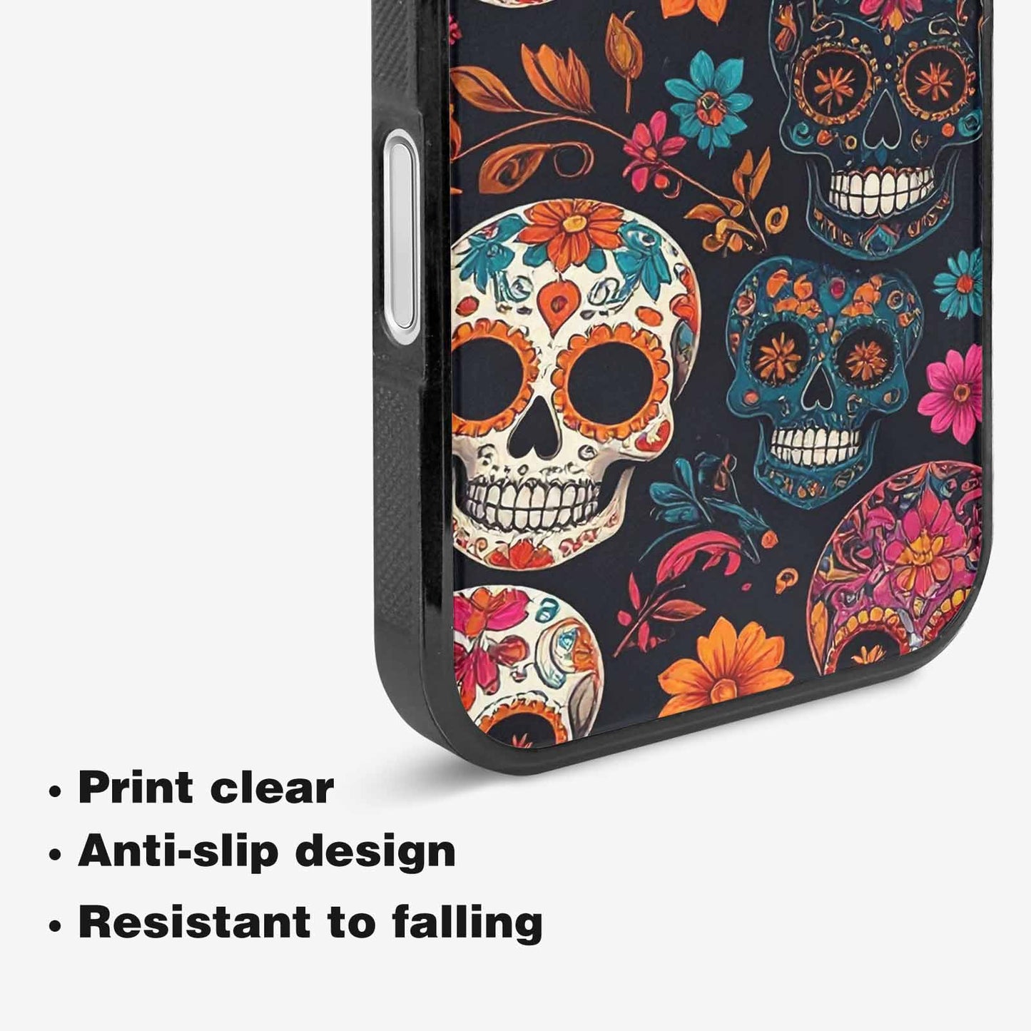 iPhone 16 Case — Dia De Los Muertos Sugar Skull, Custom Print Case Cover