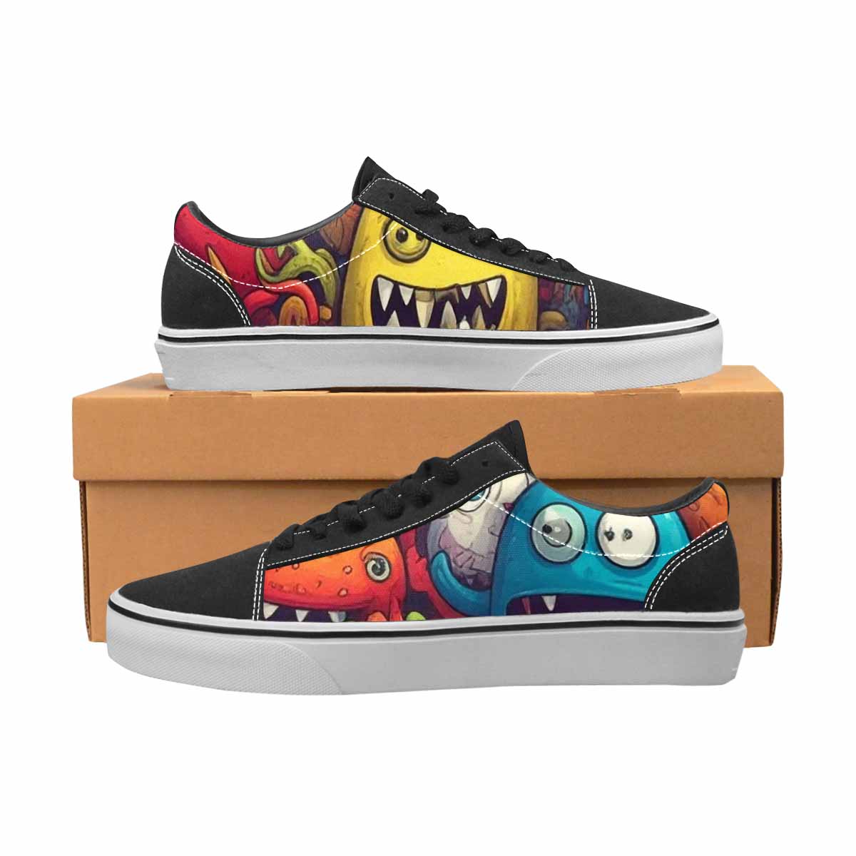 WOMEN'S Cartoon Monster Character Canvas Lace-Up Y2K Custom Shoes