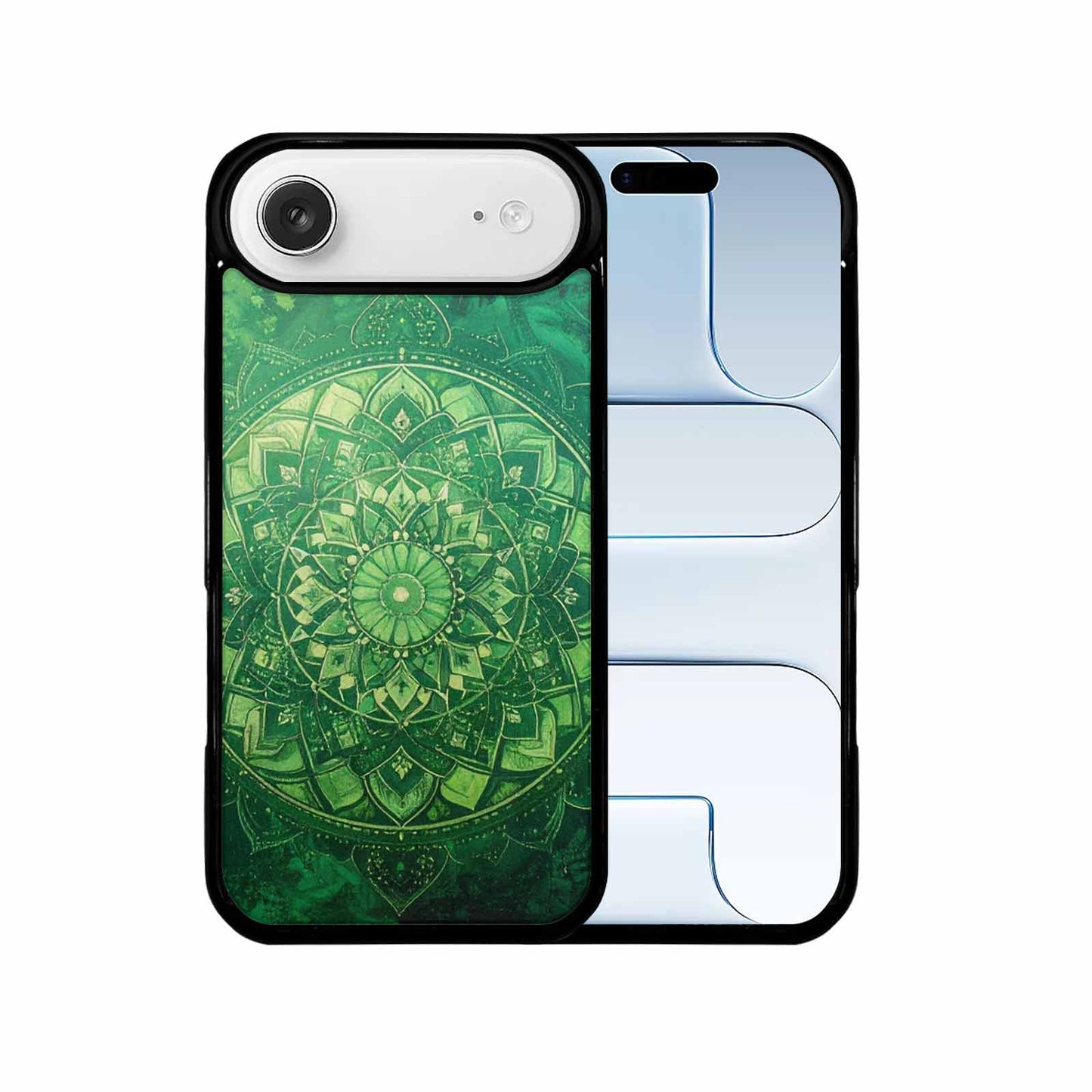 iPhone 17 Air Case — Green Mandala Bohemian Print Edge Original, Custom Art Phone Cover