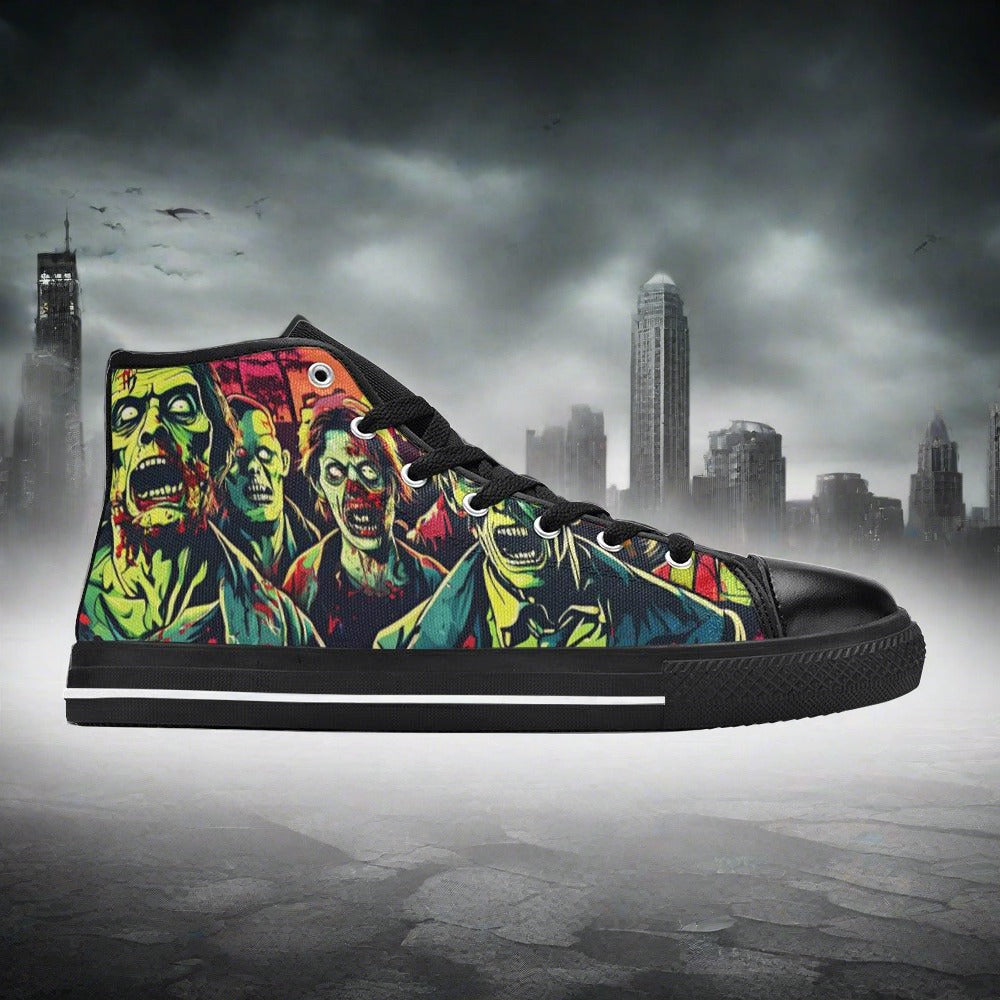 Phoenix Blue Gold Wearable Bold Art - Freaky Shoes