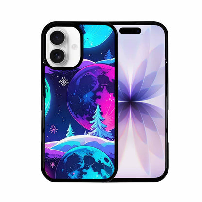 iPhone 17 Case — Neon Winter Moon Cartoon Cute, Customized Protective Case
