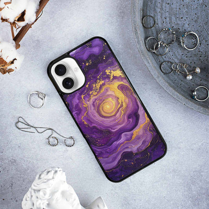 iPhone 16 Plus Case — Swirling Brushstroke Starry Night Texture Blended, Custom Phone Case