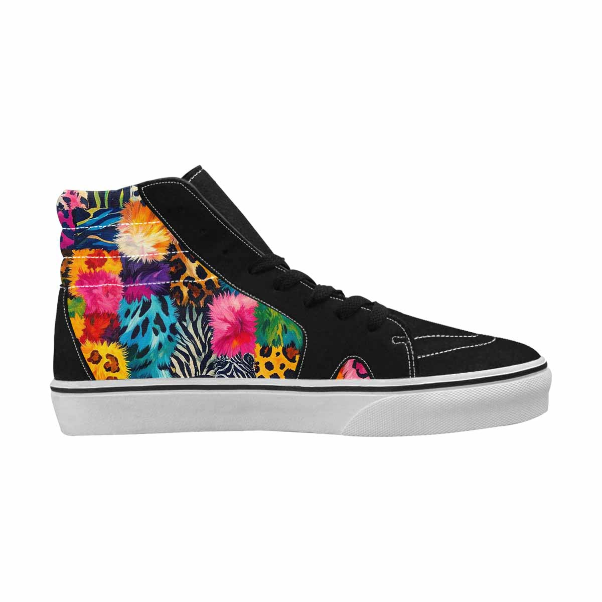 MEN'S Full Color Vibrant Animal High Top Canvas Vivid Custom Sneakers
