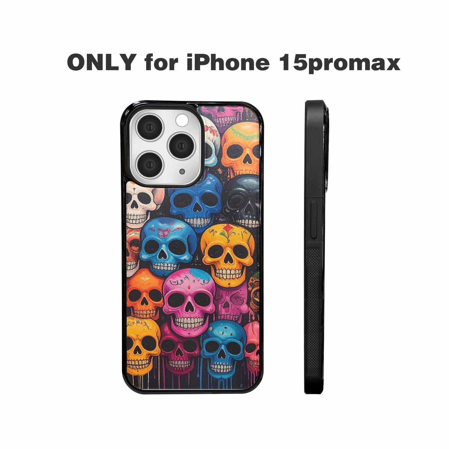 iPhone 15 Pro Max Case — Skulls General Skulls Pattern, Customized Protective Case