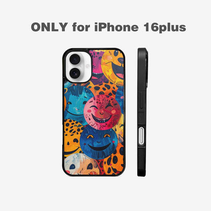 iPhone 16 Plus Case — Smiley Faces Animal Printsmile Kh7 Personalized, Custom Phone Case