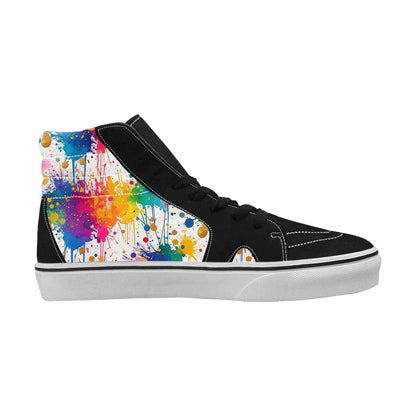 WOMEN'S Paint Splatter High Top Canvas Y2K Sneakers