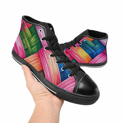 MEN'S Polysexual Flag Color High Top Canvas Dark Academia Custom Shoes