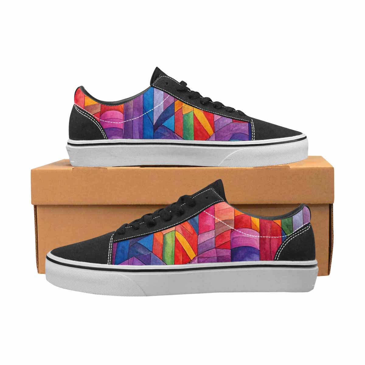 MEN'S Transgender Flag Color Canvas Lace-Up Y2K Shoes