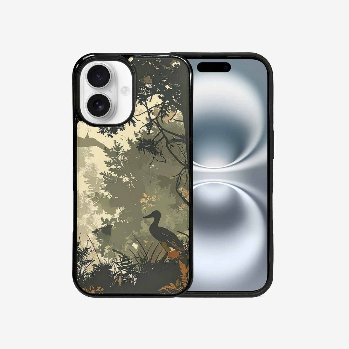 iPhone 16 Case — Hunting Camouflage Pattern With Deer And, Custom Phone Case