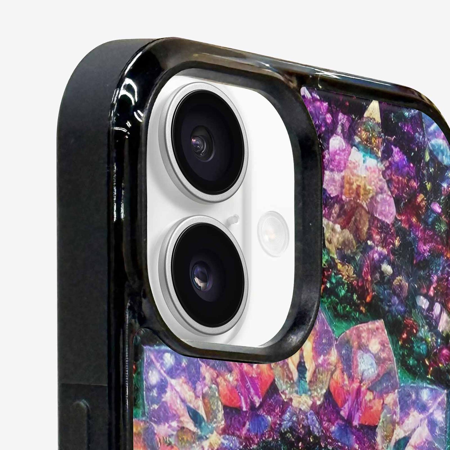 iPhone 16 Case — Crystal Mandala Art Seamless Pattern Vibrant, Custom Art Phone Cover