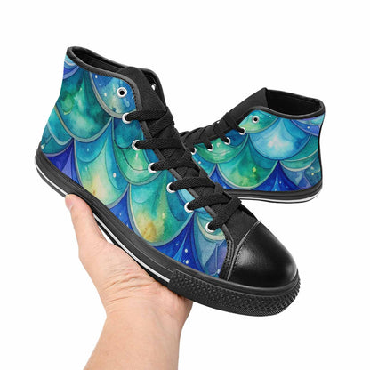 MEN'S Mermaid Scale High Top Canvas Y2K Shoes