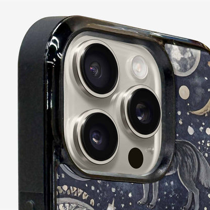 iPhone 16 Pro Case — Wolves Everywhere Collage Overlap Small Wolf, Unique Phone Case Design