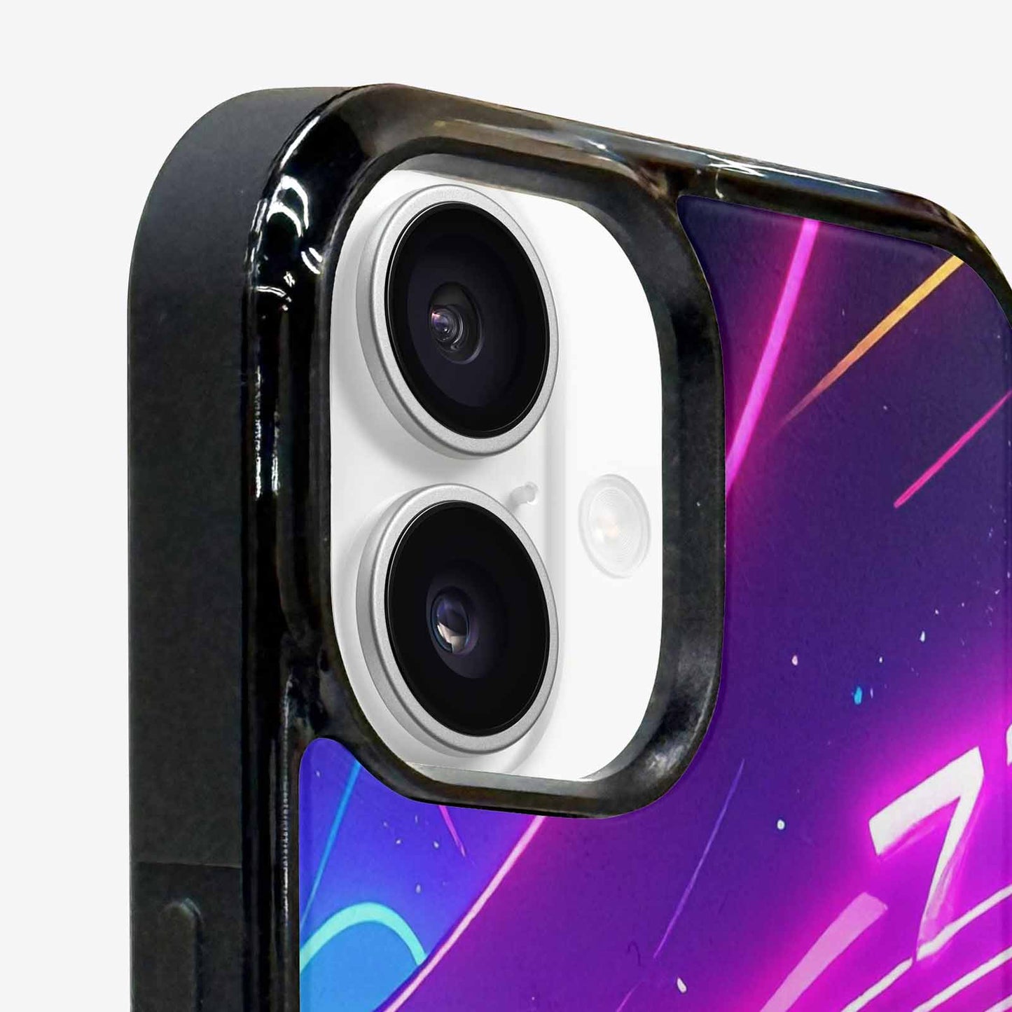 iPhone 16 Case — 1980s Neon Cartoon Art Pattern, Unique Phone Case Design