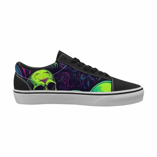 MEN'S Skulls - Neon Canvas Lace-Up Cottagecore Sneakers